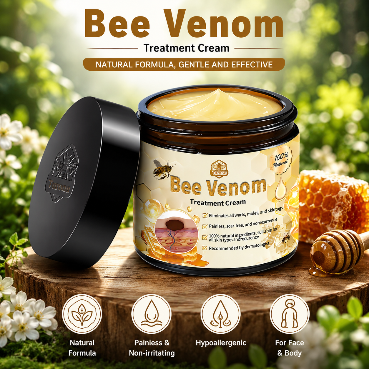𝑇𝑢𝑟𝑜𝑛𝑢™ Bee Venom Skin Treatment Cream🍎
