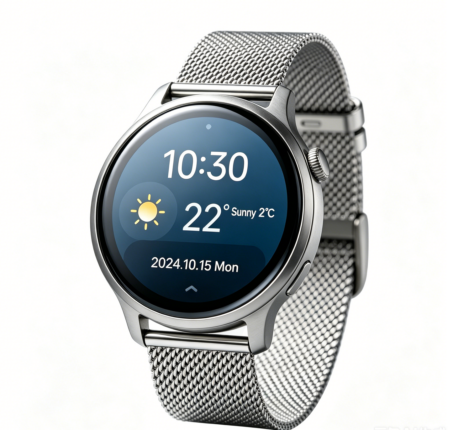 Stainless Steel Mesh Smart Watch | 24H Heart Rate Blood Oxygen Sleep Stress Monitor Sports Wristwatch